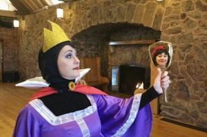 Evil queen grimhilde and mirror