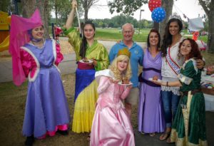 Dancing princesses with Littleton council memeber