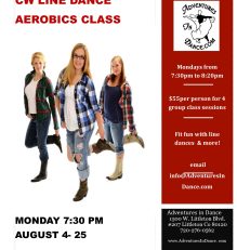 August Country Line Dance Aerobics Class