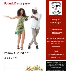 August 8th Potluck Ballroom & Latin Dance Party