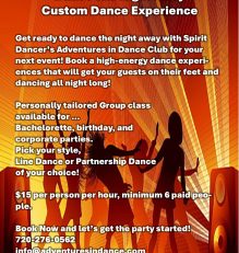 Dance the Night Away Custom Dance Class Experience