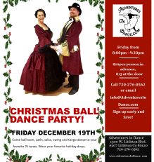 December 19th Christmas Potluck Ballroom & Latin Dance Party