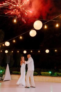 fireworks wedding dance