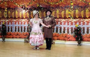 Flowers in march position for french piroette waltz