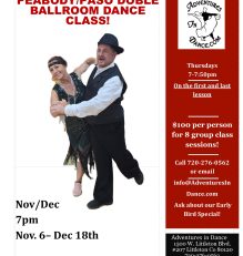 November/December Peabody/Pasodoble Dance Class