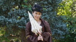 Robyn ready to parasol duel