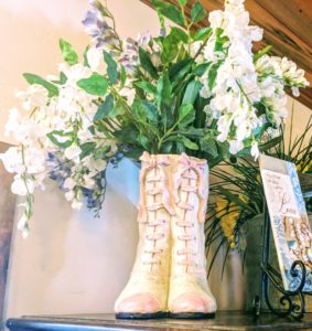 Victorian boots and blooms