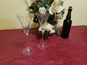 wedding ceremony champagne glasses drinks